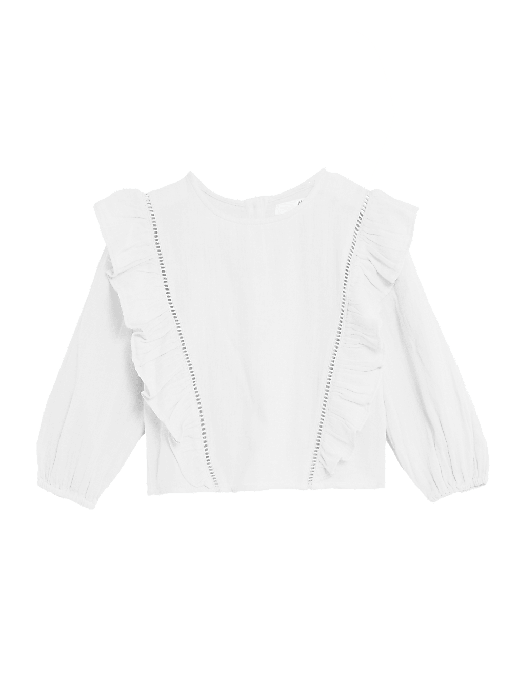 Pure Cotton Frill Blouse