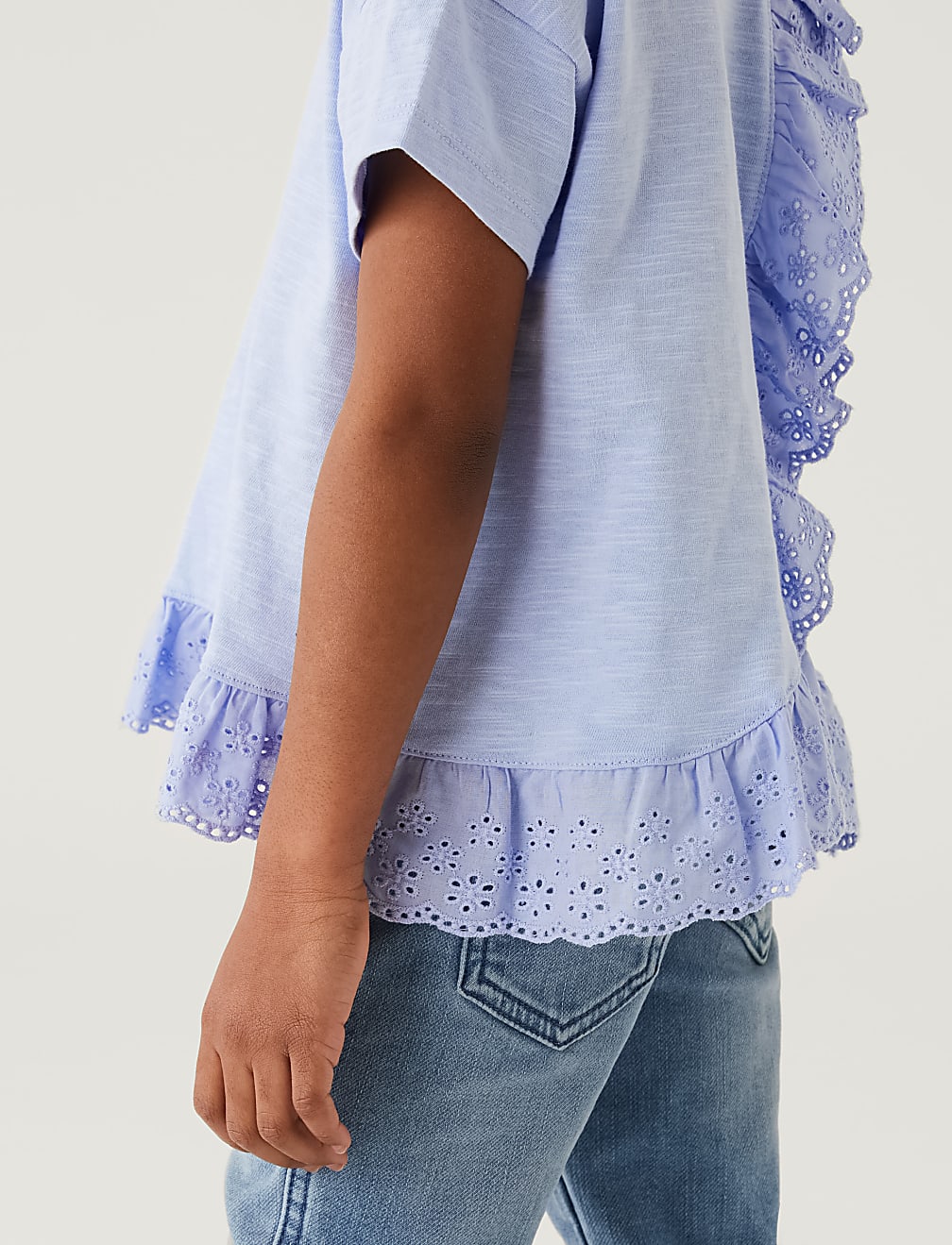 Pure Cotton Frill Top