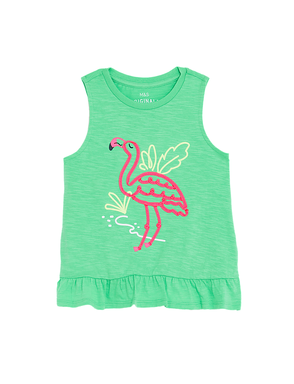 Pure Cotton Flamingo Print Top