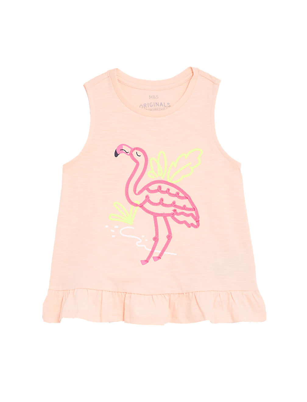 Pure Cotton Flamingo Print Top