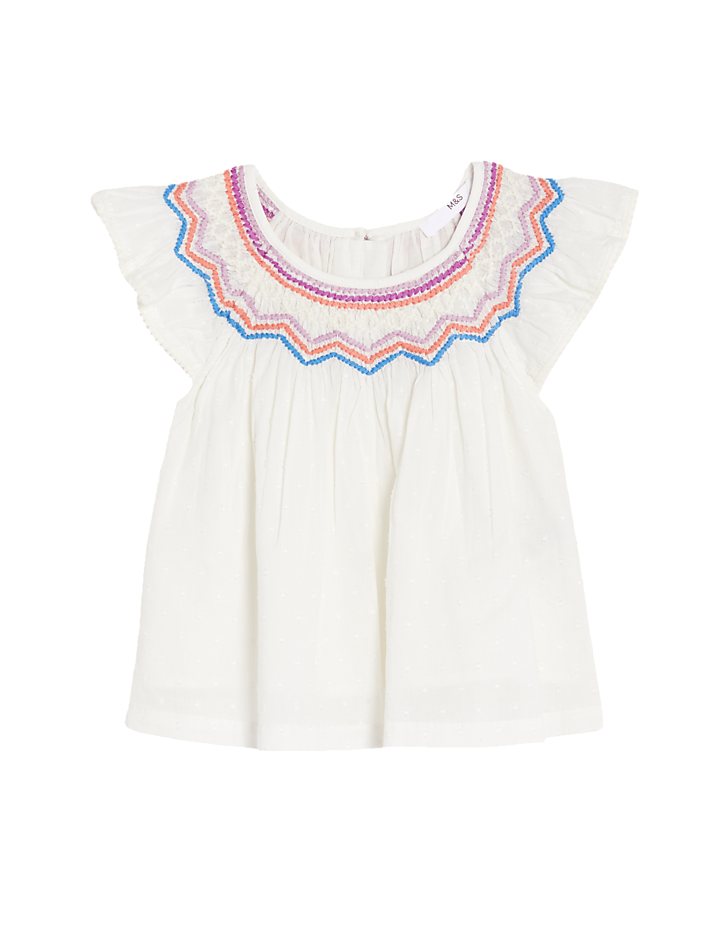 Pure Cotton Embroidered Top