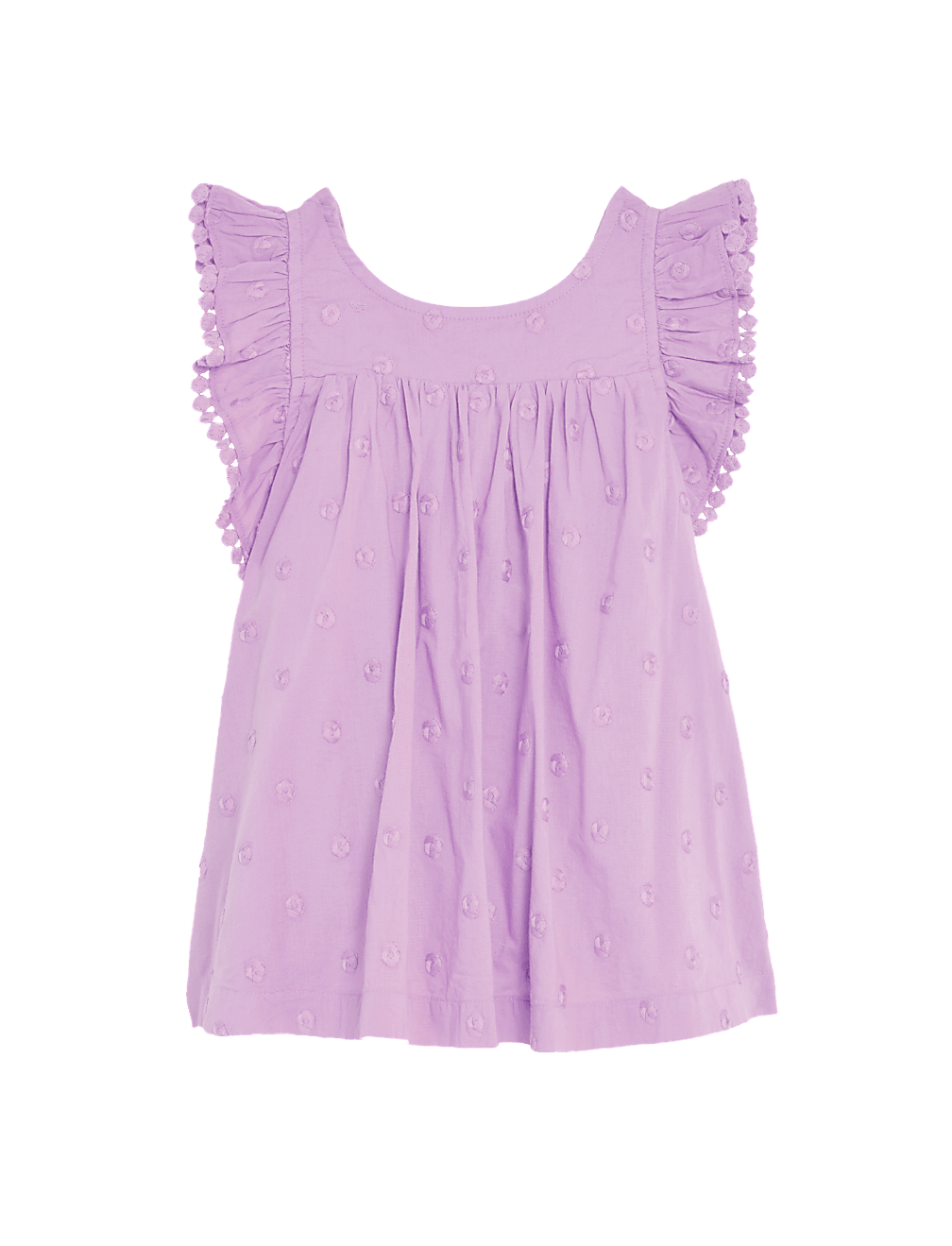 Pure Cotton Spotted Top (2-8 Yrs)