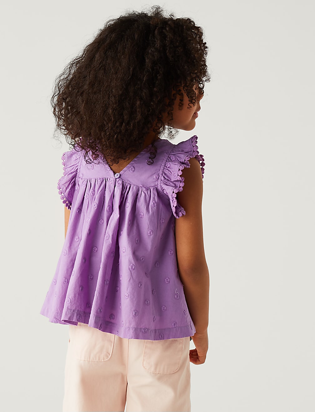 Pure Cotton Spotted Top (2-8 Yrs)