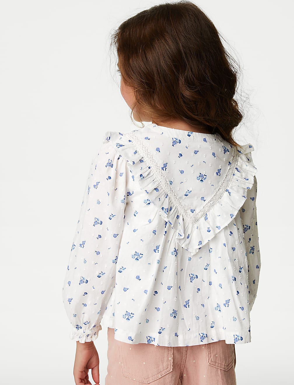 Pure Cotton Floral Blouse Top (2-8 Yrs)