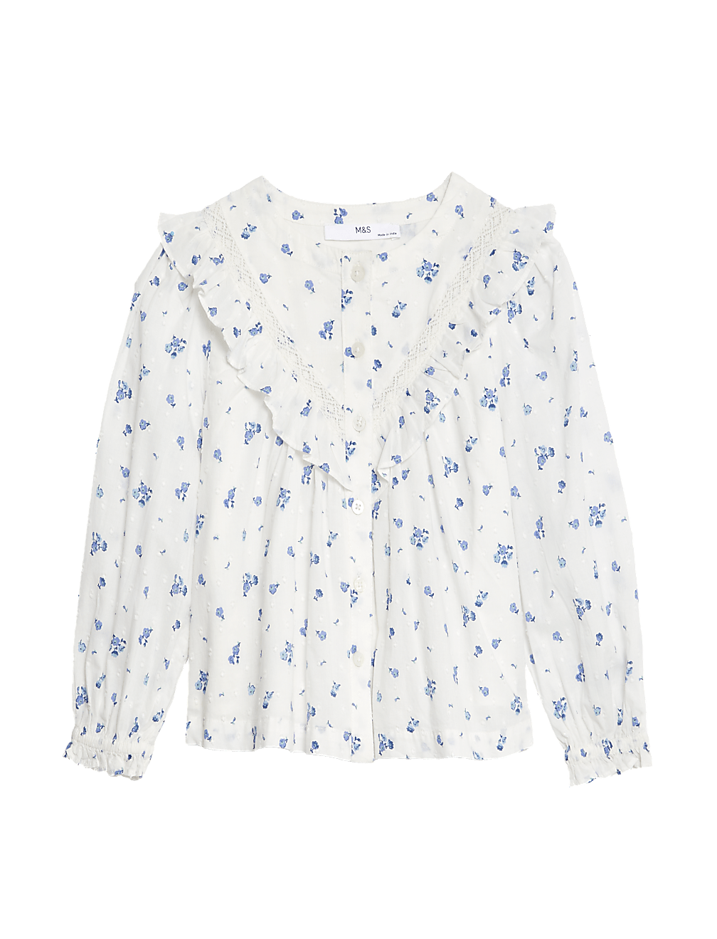 Pure Cotton Floral Blouse Top (2-8 Yrs)