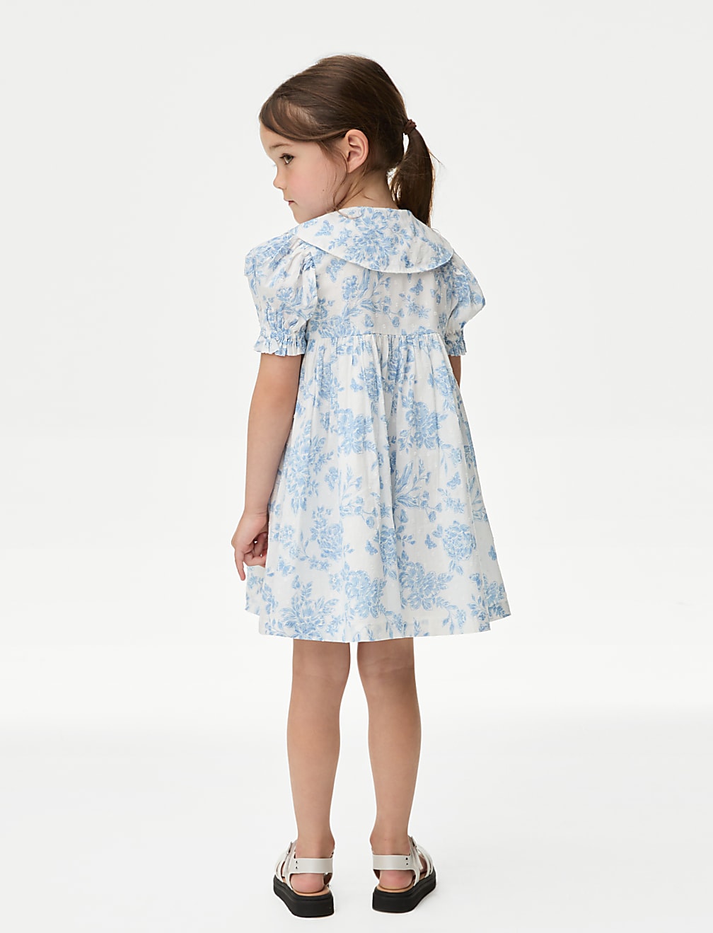 Pure Cotton Floral Dress (2-8 Yrs)