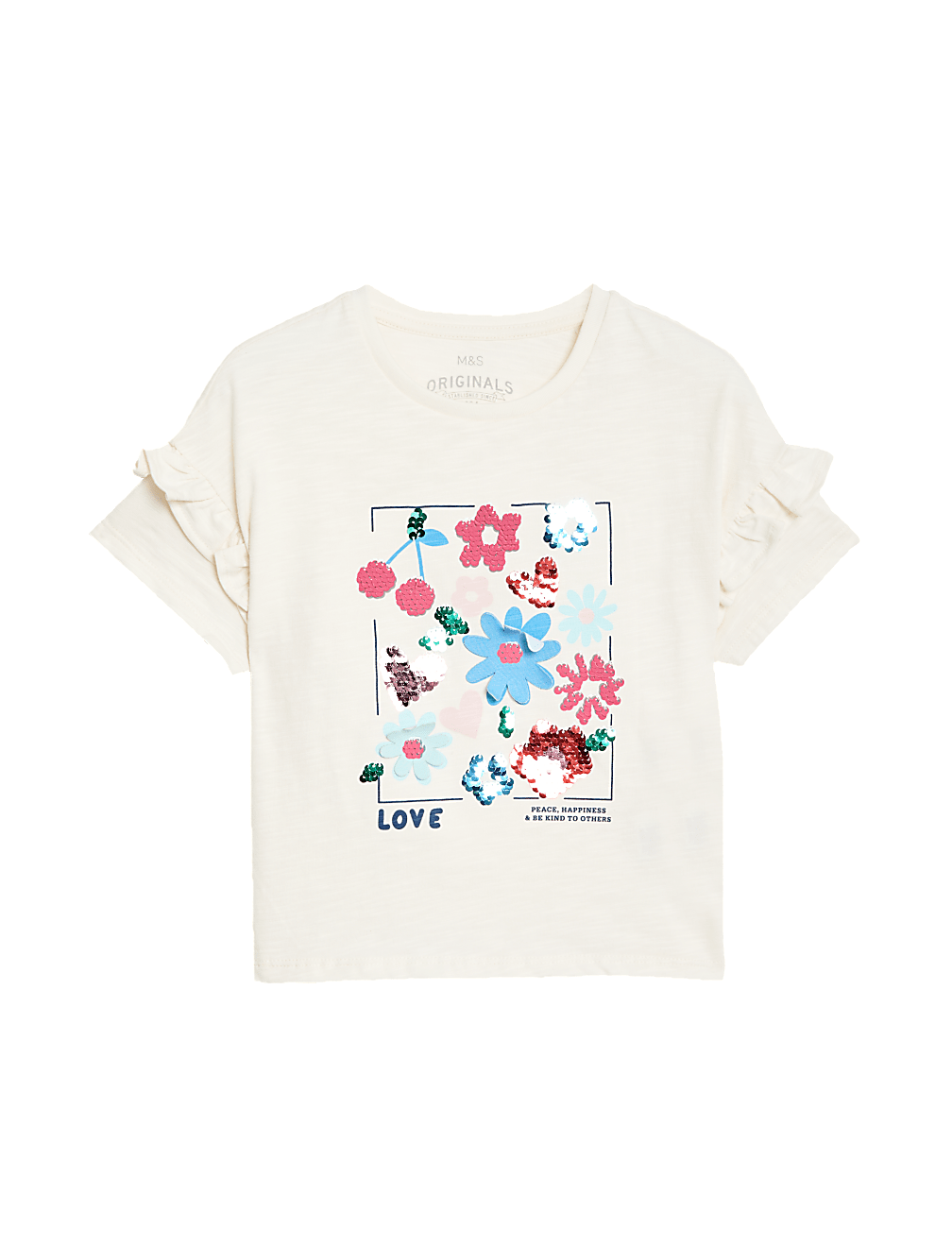 Pure Cotton Sequin T-Shirt (2-8 Yrs)