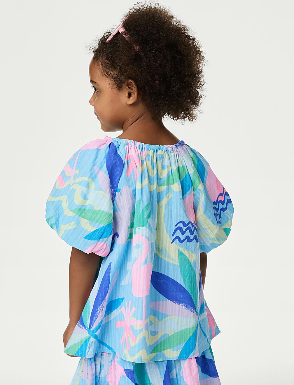 Pure Cotton Tropical Print Top (2-8 Yrs)