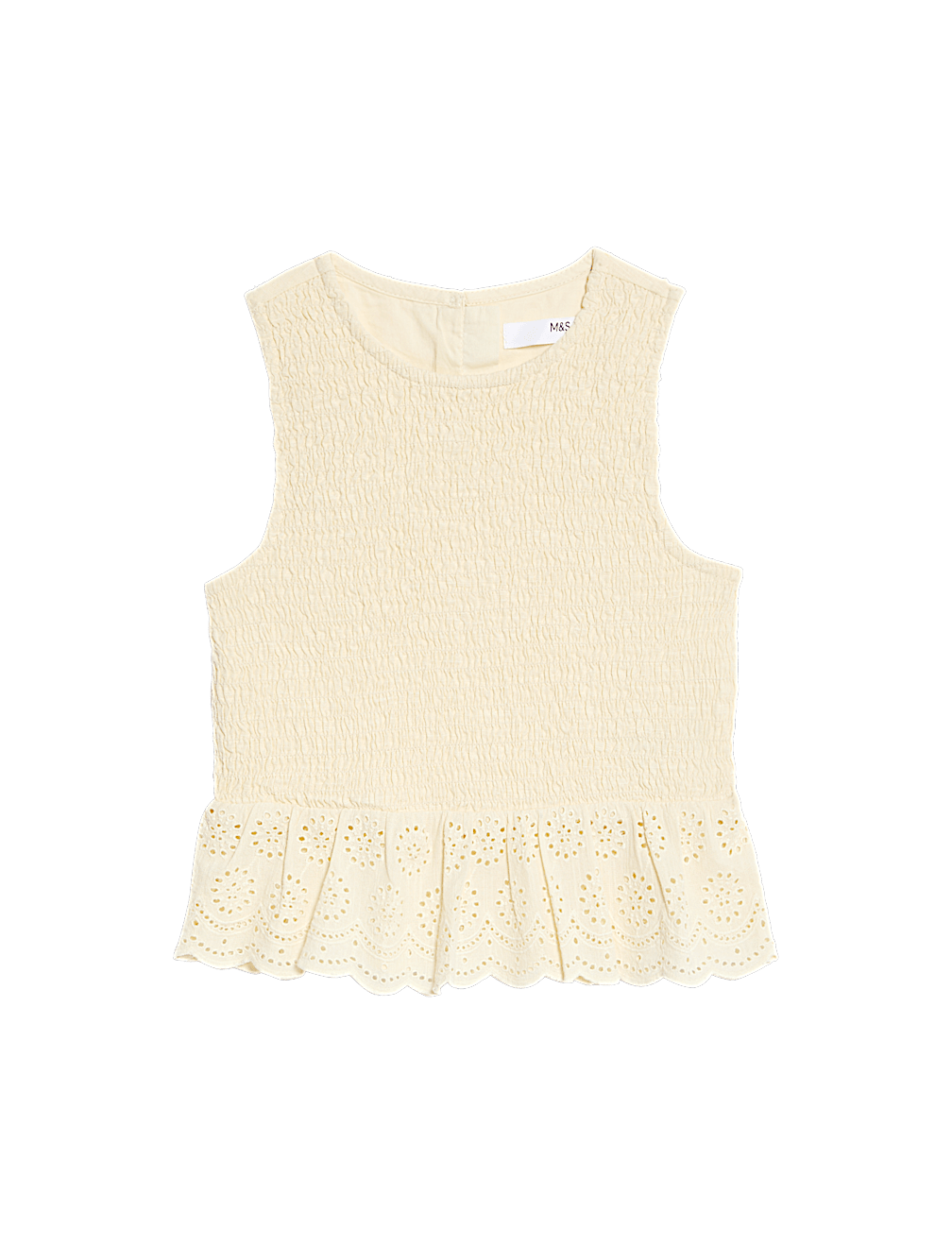 Pure Cotton Shirred Top