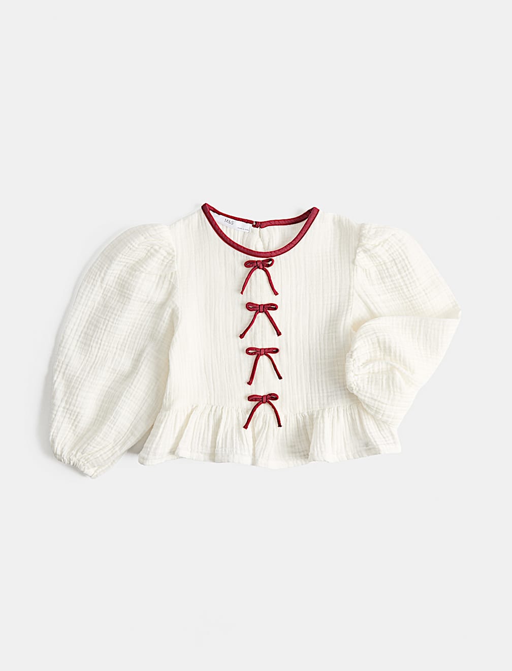 Pure Cotton Bow Top (2-8 Yrs)