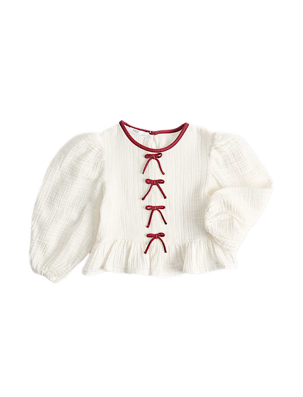 Pure Cotton Bow Top (2-8 Yrs)