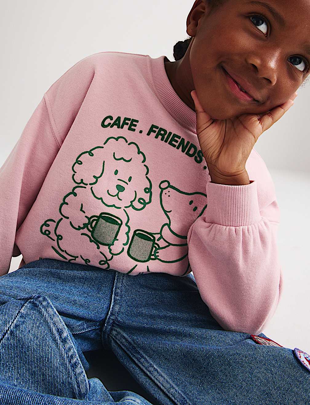 Cotton Rich Cafe Friends Sweatshirt (2-8 Yrs)