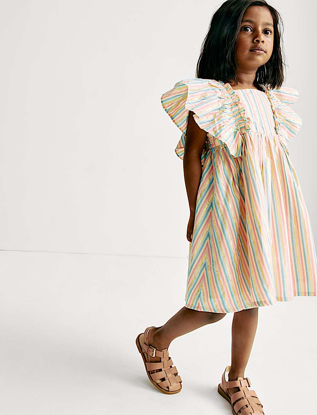 Cotton Rich Striped Dress (2-8 Yrs)