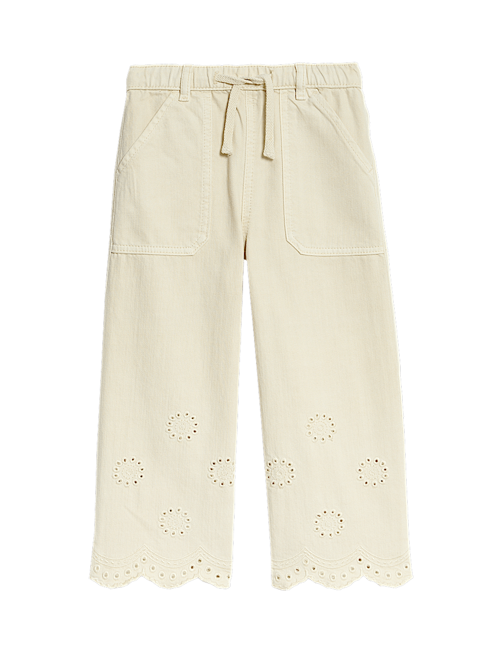 Floral Embroidered Denim Jeans (2-8 Yrs)