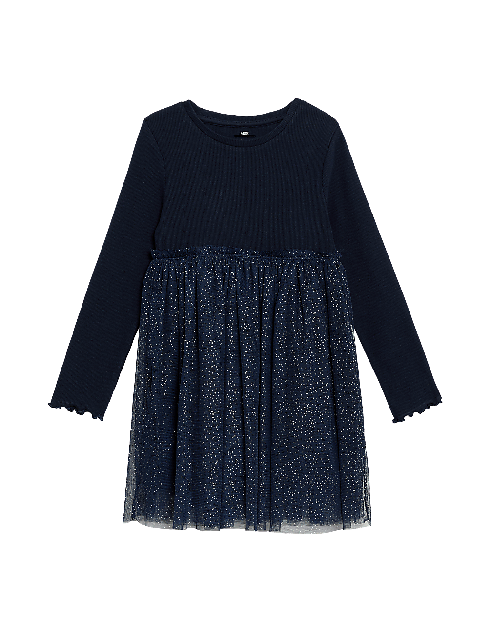 Cotton Rich Tulle Glitter Dress (1-8 Yrs)