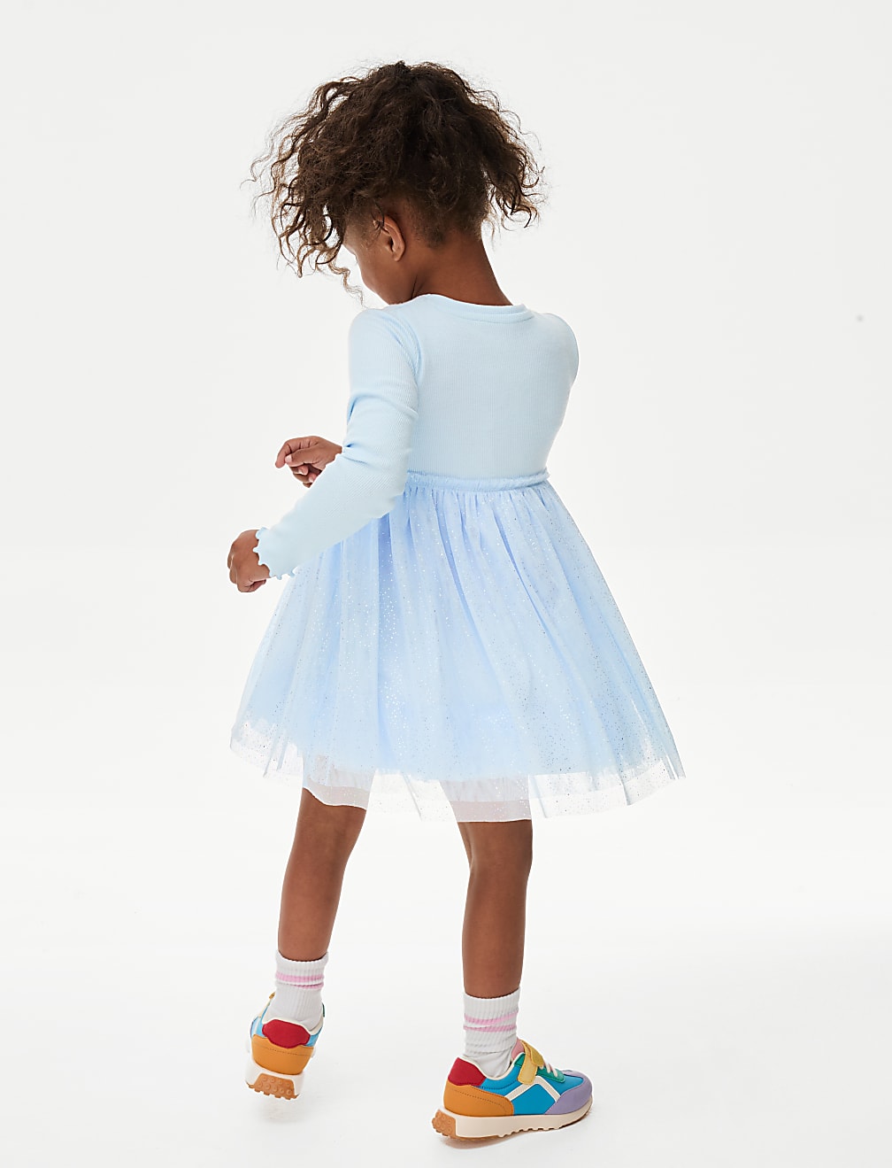 Cotton Rich Tulle Glitter Dress (1-8 Yrs)