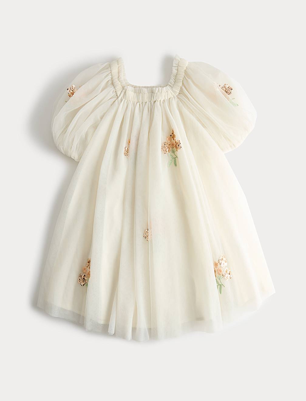 Sequin Floral Dress (2-16 Yrs)