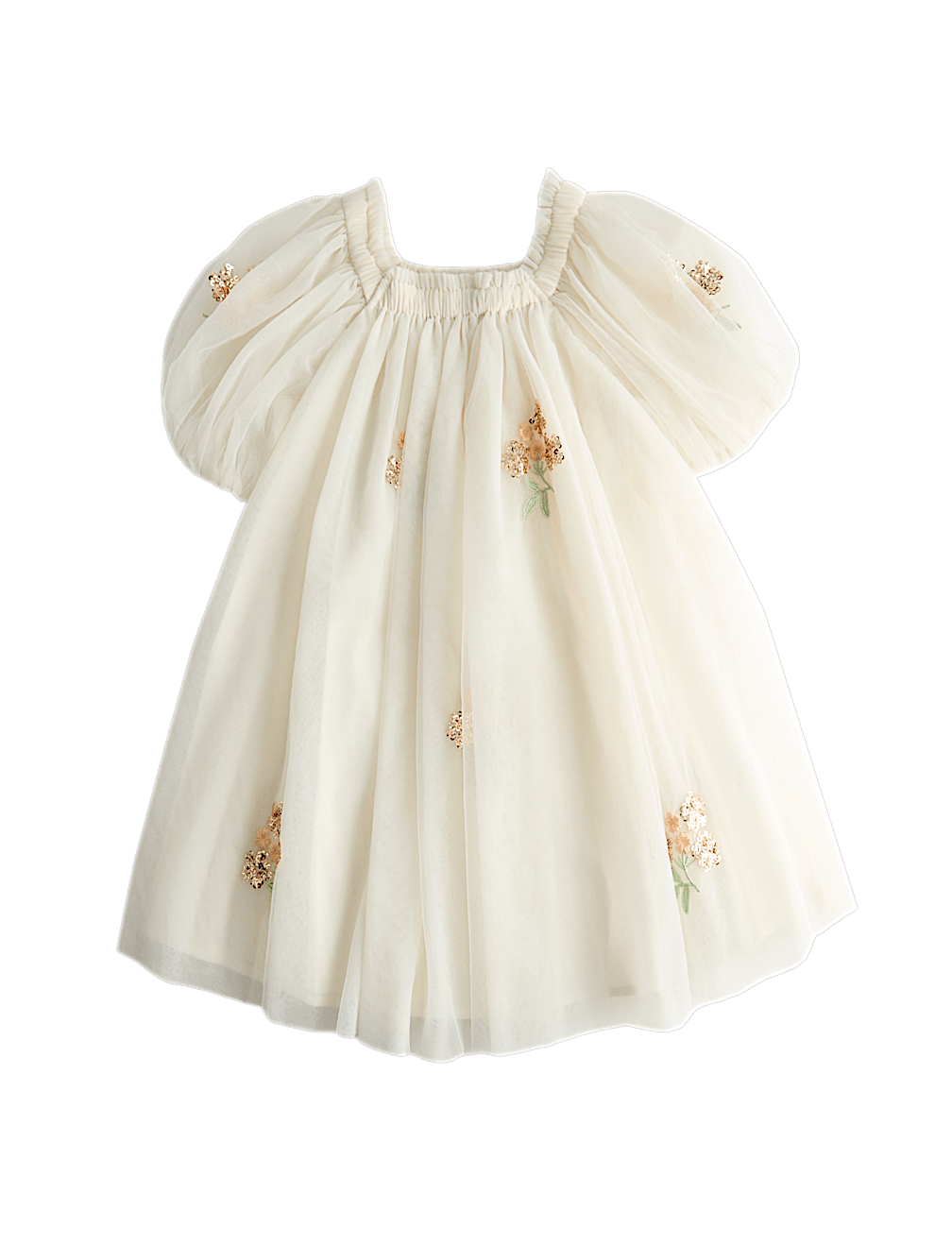 Sequin Floral Dress (2-16 Yrs)