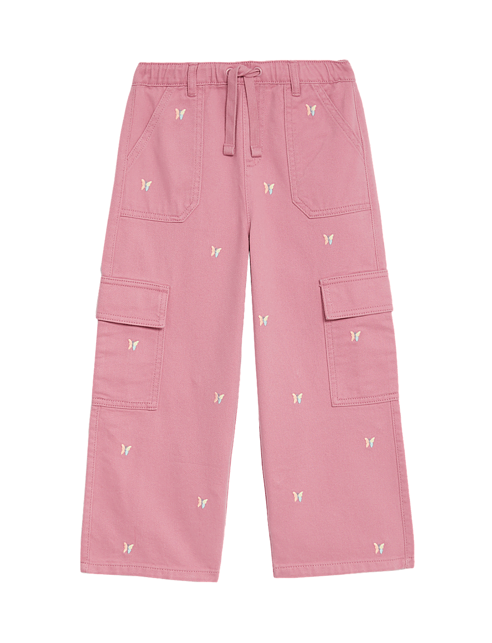 Pure Cotton Butterfly Cargo Trousers (2-8 Yrs)