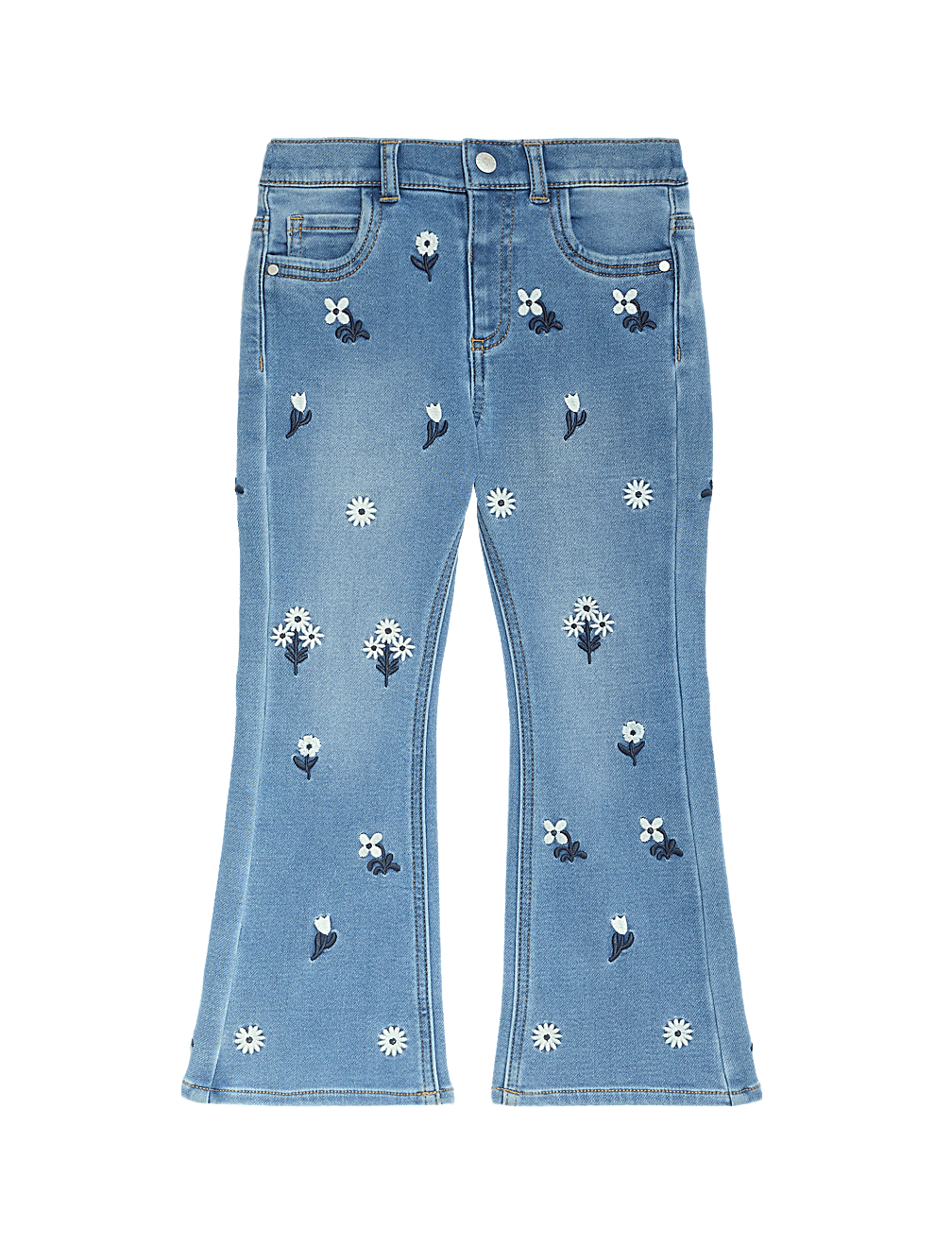 Denim Embroidered Flared Jeans (2-8 Yrs)