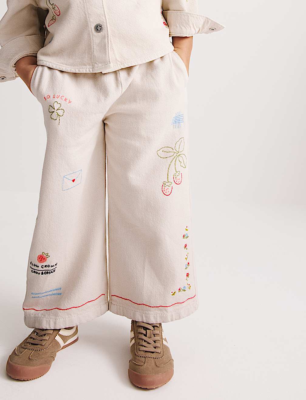 Denim Embroidered Jeans (1-8 Yrs)