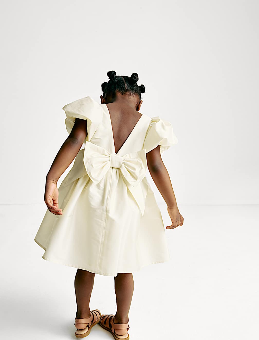 Taffeta Bow Dress (2-8 Yrs)
