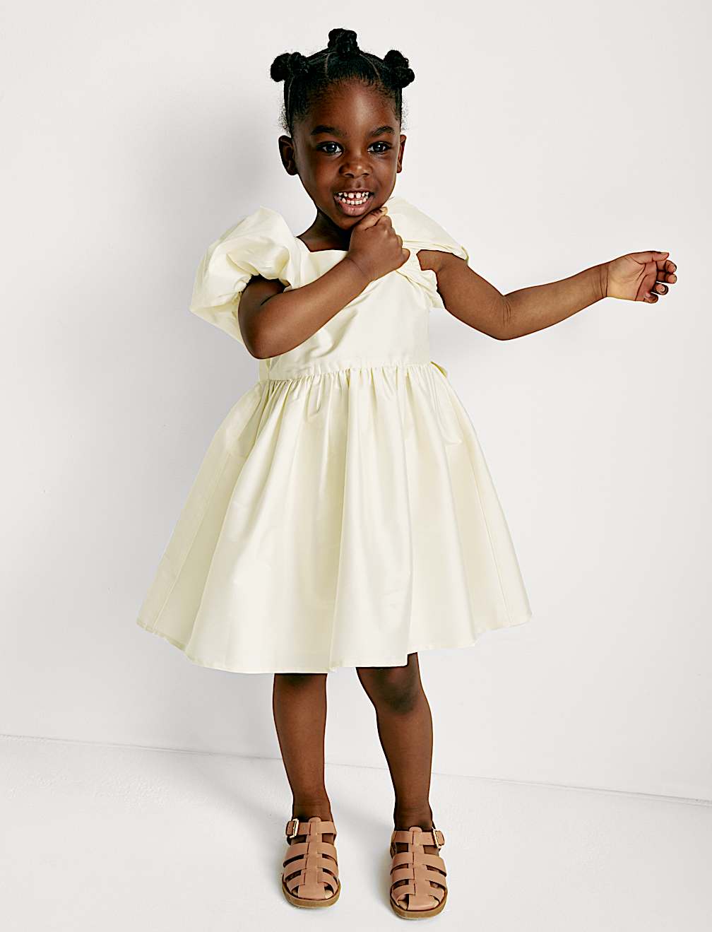 Taffeta Bow Dress (2-8 Yrs)