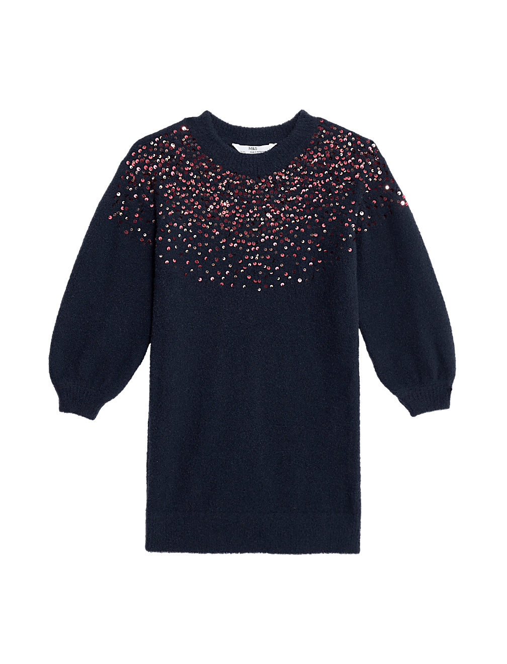 Sequin Knitted Dress With Tights (2-8 Yrs)