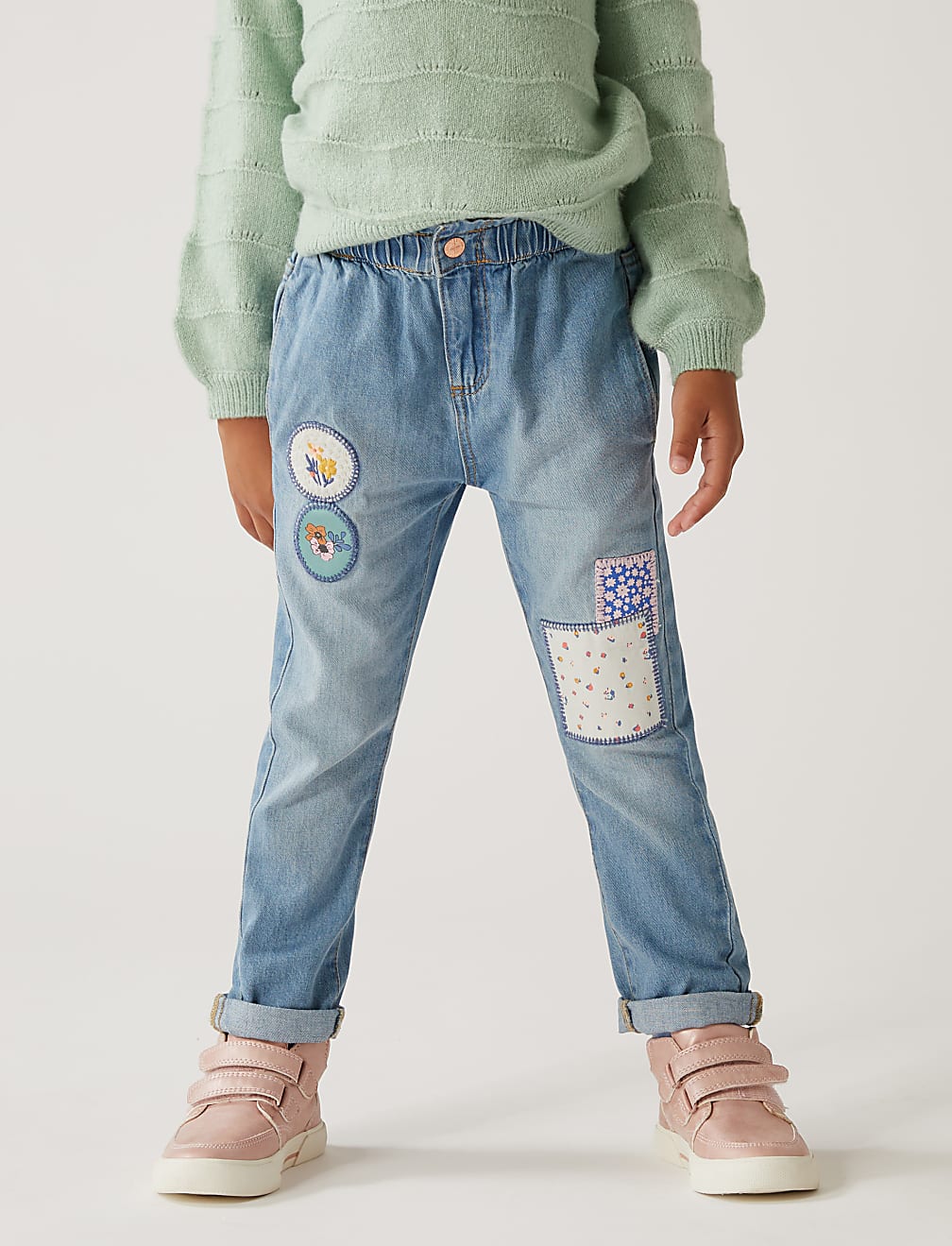 Regular Denim Embroidered Jeans