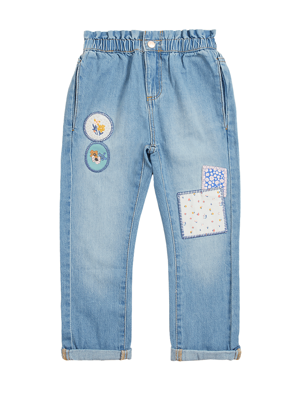 Regular Denim Embroidered Jeans