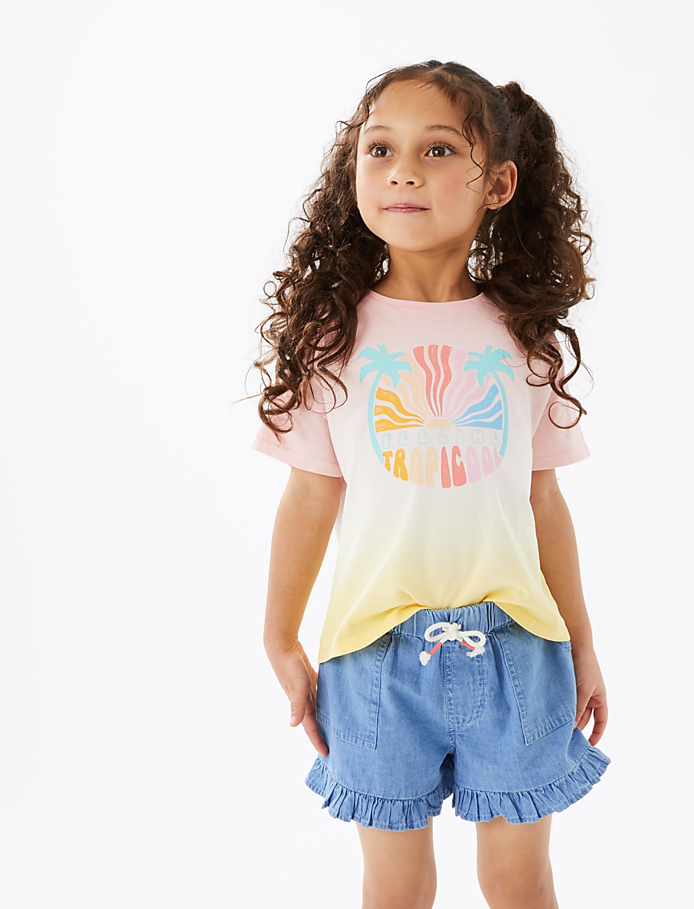 Pure Cotton Denim Shorts (2-7 Yrs)