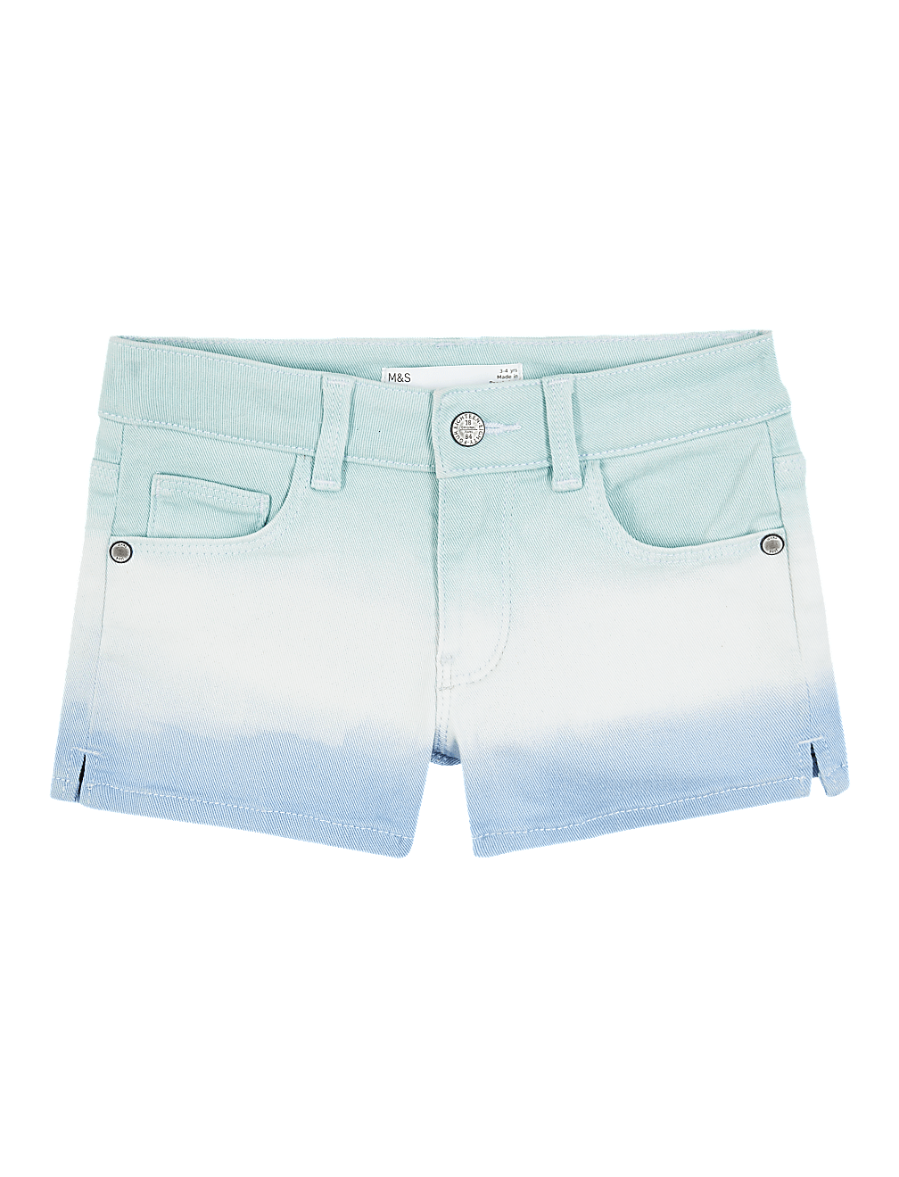 Denim Blue Ombre Shorts (2-7 Yrs)