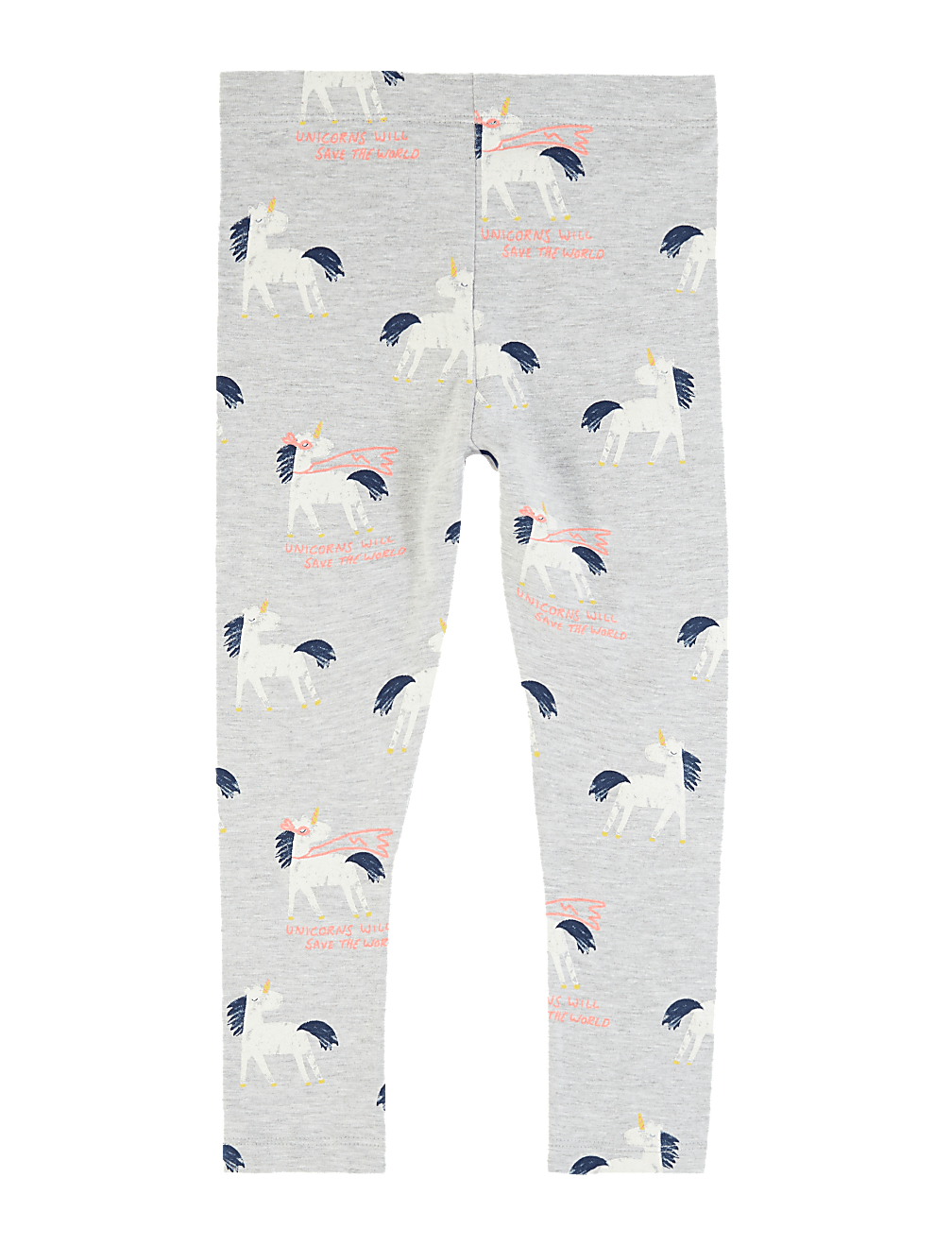 Cotton Unicorn Print Leggings (2-7 Yrs)