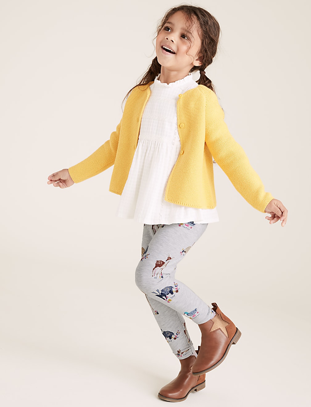 3pk Cotton Rich Animal Leggings (2-7 Yrs)