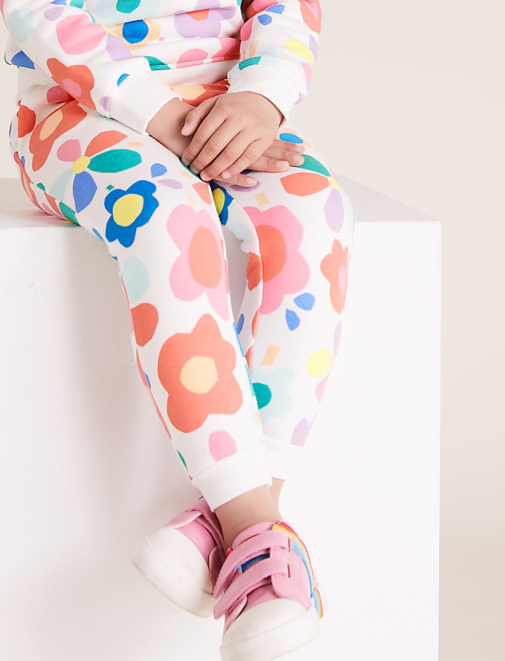 Cotton Floral Print Joggers (2-7 Yrs)