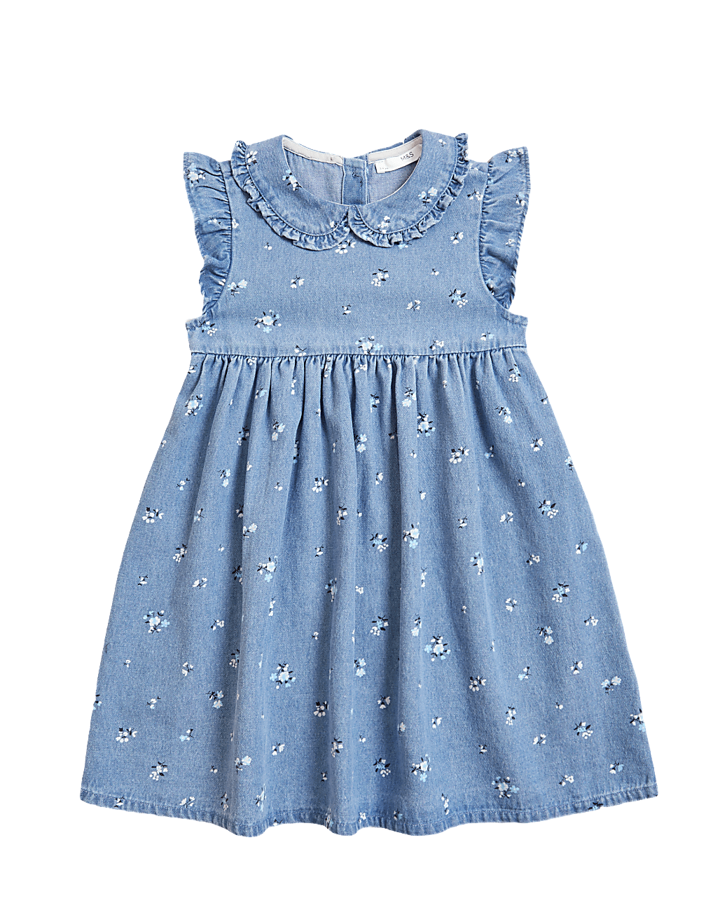 Denim Floral Print Dress (2-7 Yrs)