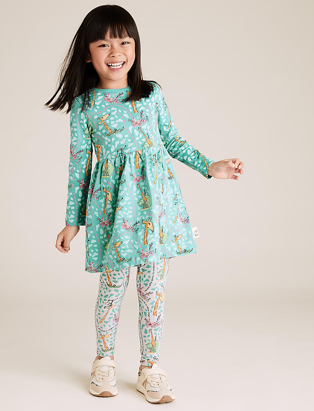 Roald Dahl™ & NHM™ Giraffe Print Dress (2-7 Yrs)