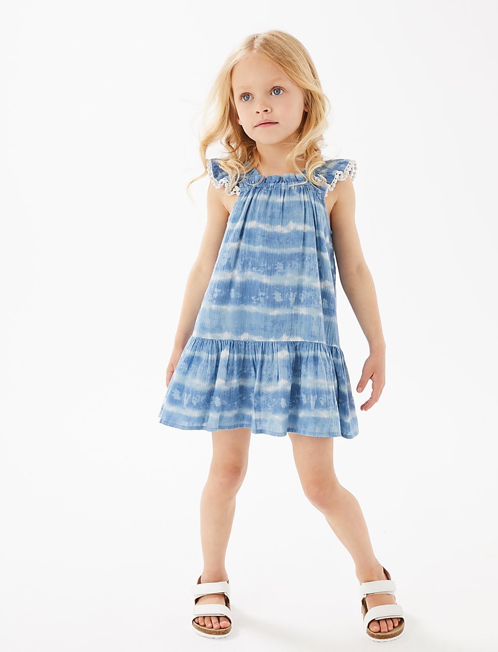 Pure Cotton Tie Dye Dress (2-7 Yrs)