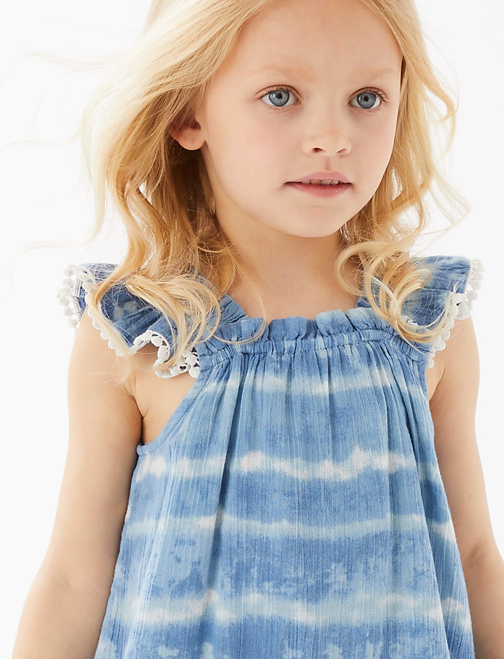 Pure Cotton Tie Dye Dress (2-7 Yrs)