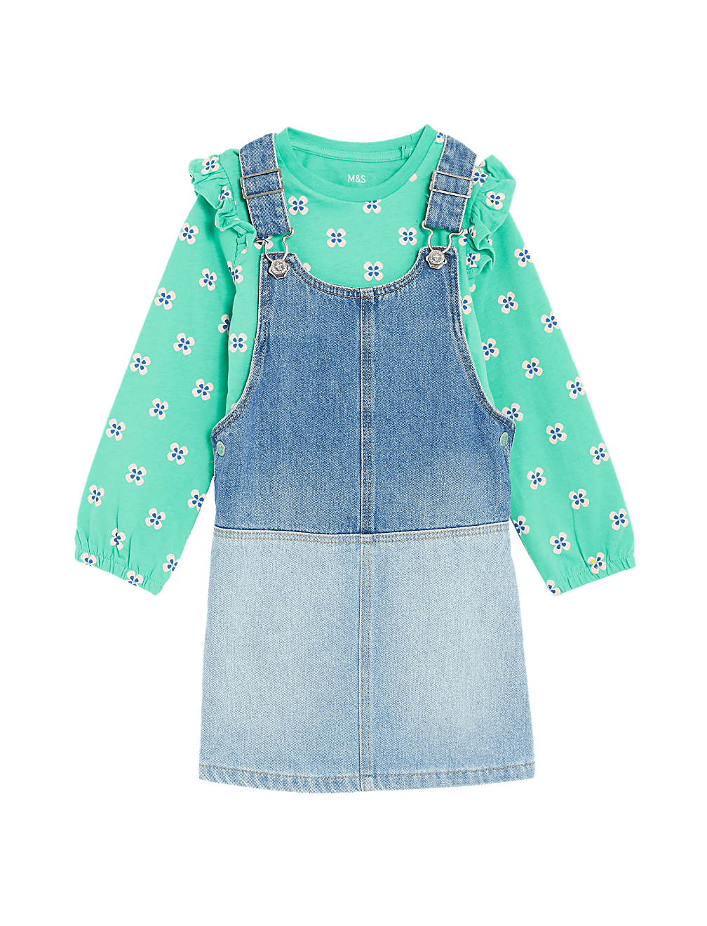 2pc Pure Cotton Floral Outfit