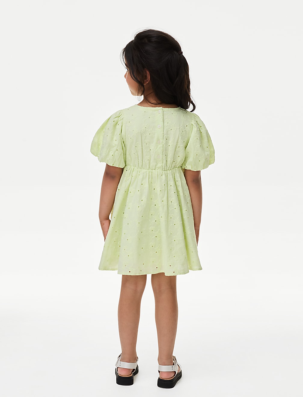 Pure Cotton Broderie Dress (2-8 Yrs)