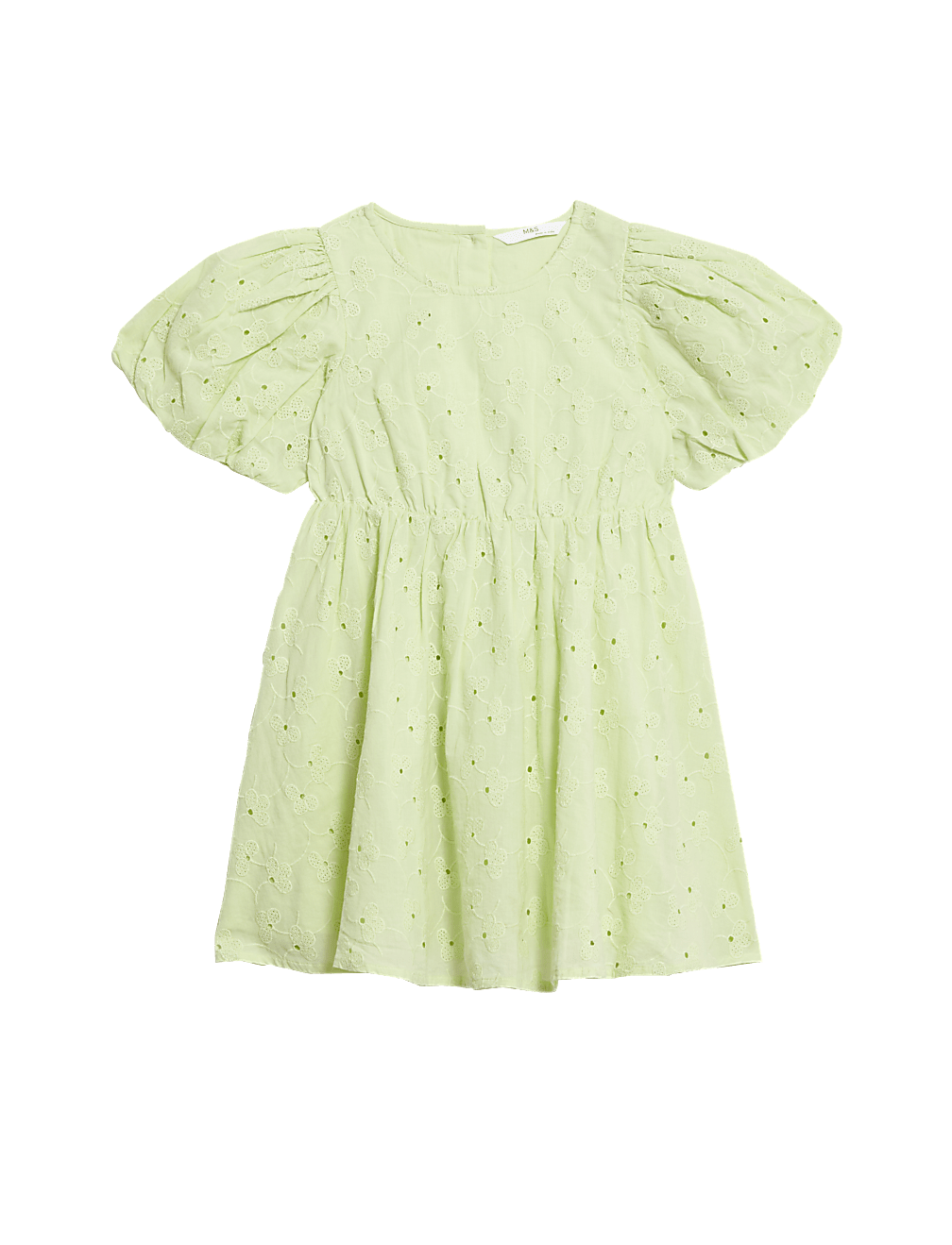 Pure Cotton Broderie Dress (2-8 Yrs)