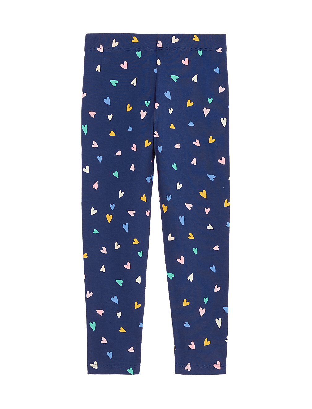 Cotton Rich Heart Print Leggings (2-8 Yrs)