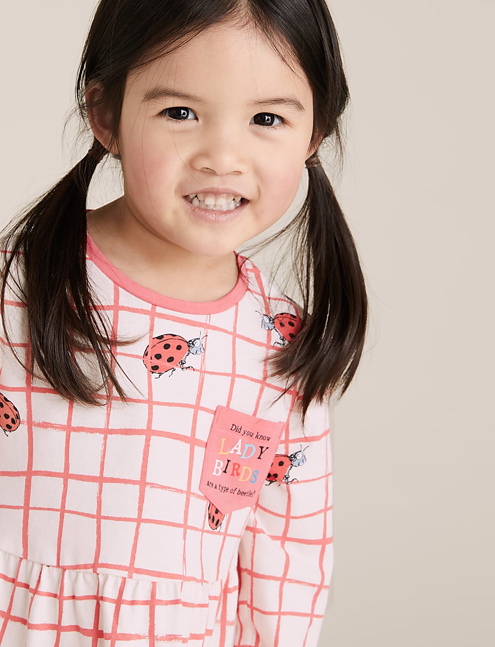 Pure Cotton Roald Dahl™ & NHM™ Ladybird Dress (2-7 Yrs)
