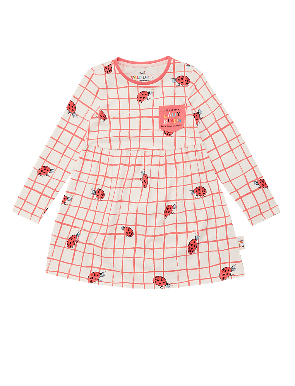 Pure Cotton Roald Dahl™ & NHM™ Ladybird Dress (2-7 Yrs)