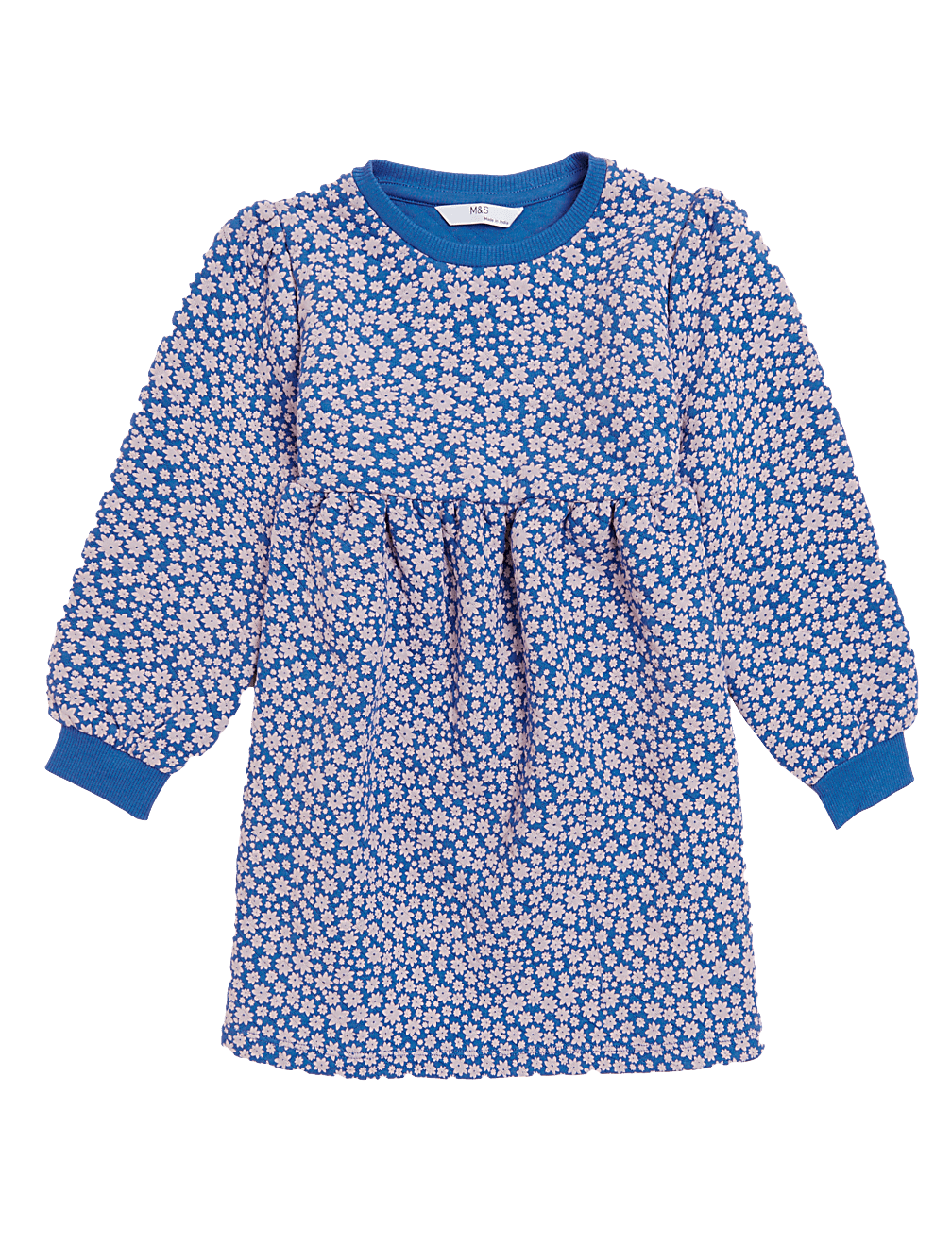 Cotton Rich Floral Quilted Dress (2-7 Yrs)