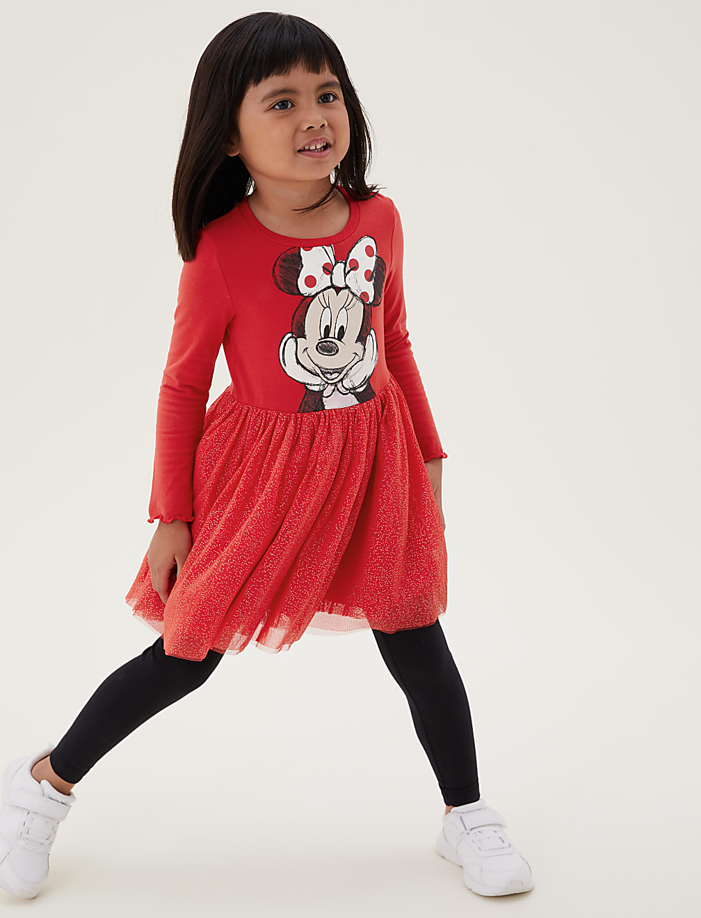 Buy Minnie Mouse Cotton Rich Dress 2 7 Yrs at Marks Spencer