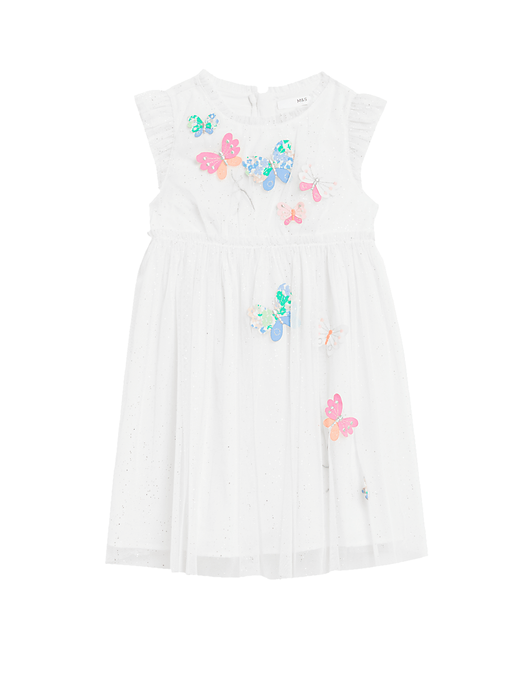 Butterfly Applique Tulle Dress