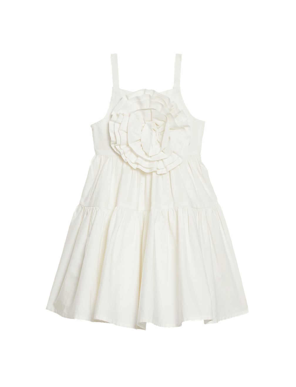 Pure Cotton Rosette Dress (2-8 Yrs)