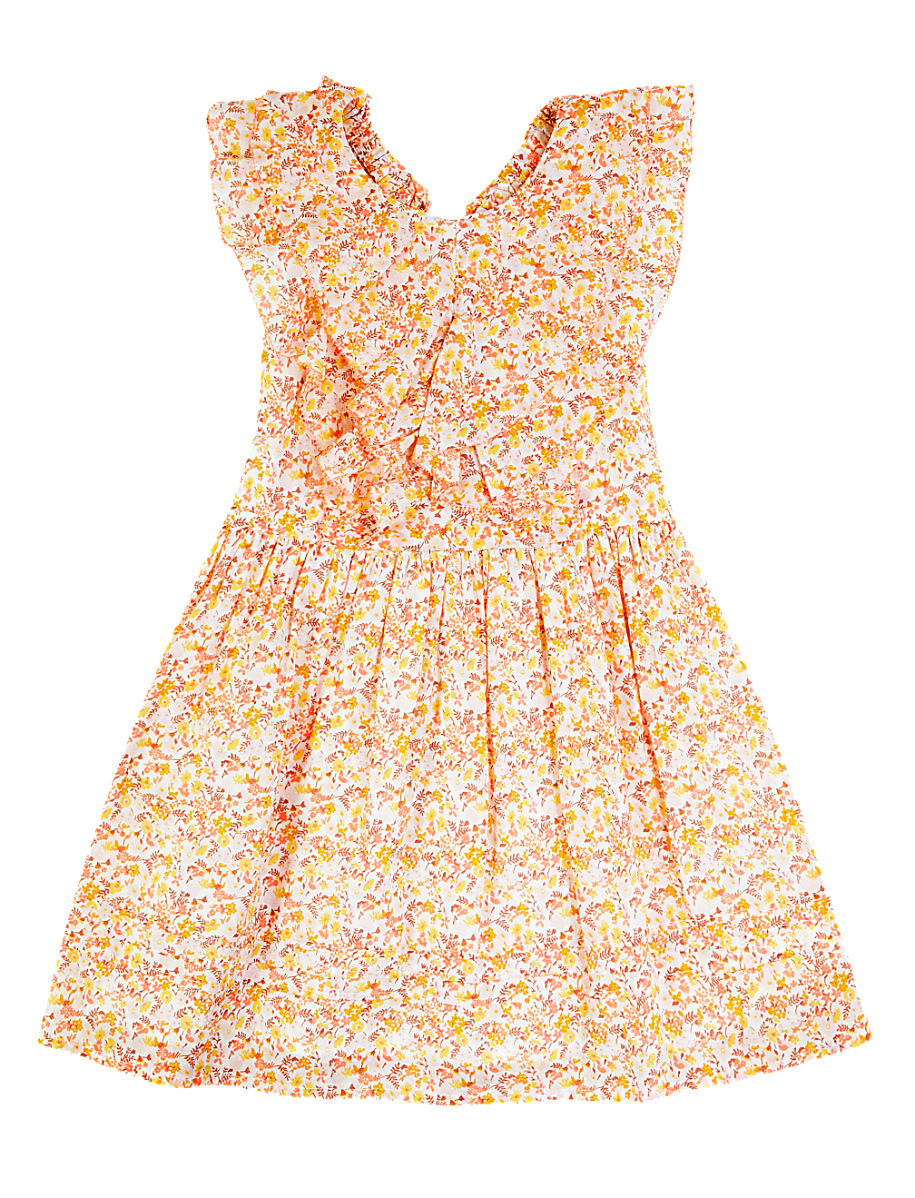 Cotton Ditsy Floral Print Dress